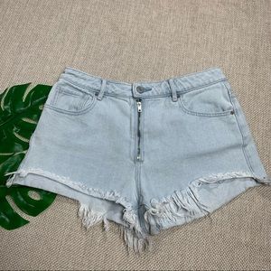Pacsun High Rise light Wash Jeans Shorts